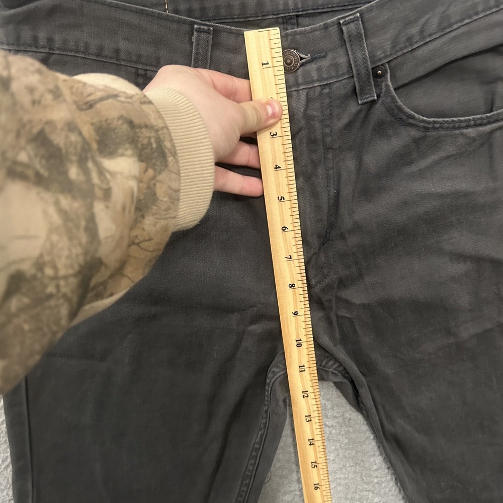 Levis Jeans Mens 32x34 Gray 505 Regular Straight American Work Wear Cotton Adult - Picture 5 of 12